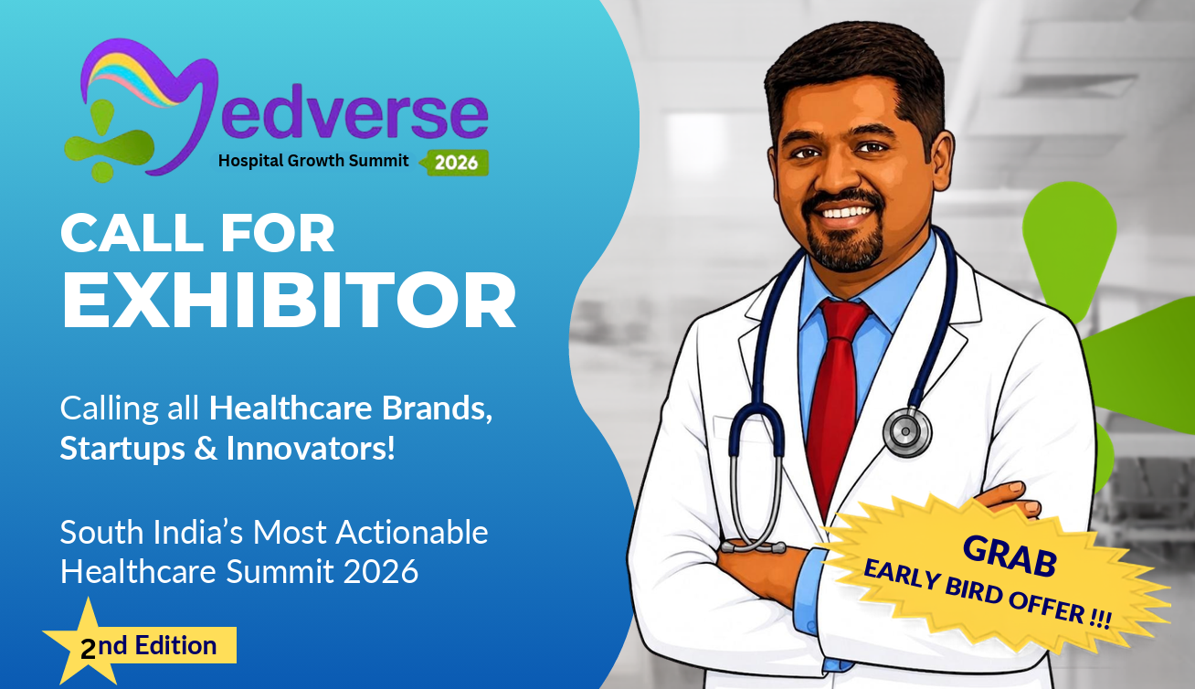 MEDVERSE 2026 — Exhibitor & Stall Booking Application Header